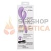 Elle estimulador de punto G con vibrador de clitoris de silicona liquida